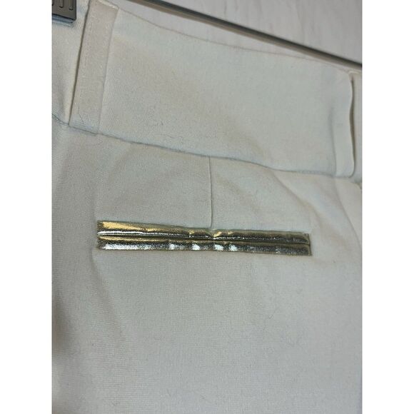 Alfani Women's Cloud White Pants W/ Silver Accents Size 6P J4 - Picture 5 of 5